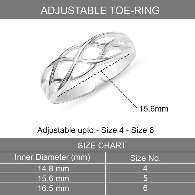 LeCalla 925 Sterling Silver Toe Rings for Women | Minimalist Classic Toe-Rings for Gifting Simple Open Adjustable Toe Band Ring for Women | Smoother and Comfortable to Wear - Image 5